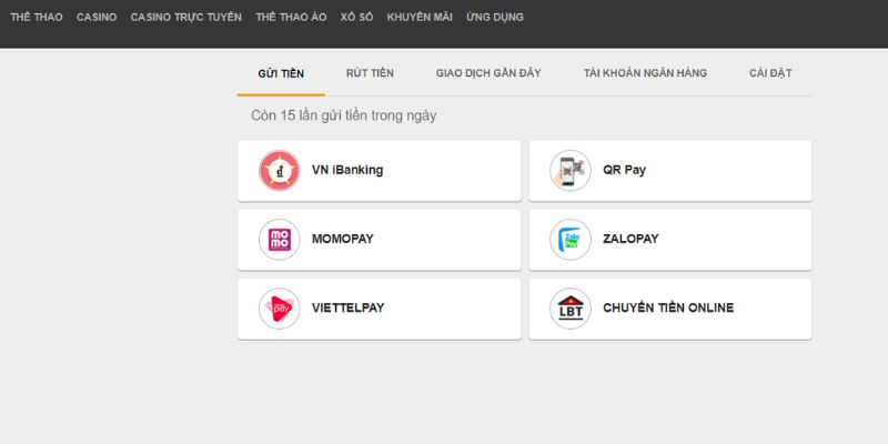 Giao dịch thông qua ngân hàng
